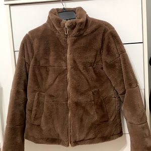 Faux fur Zara coat like new!